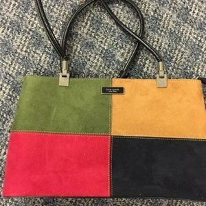 Gorgeous suede color block Kate Spade bag