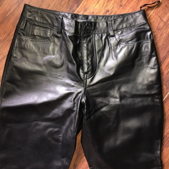 100% Leather jean cut pants size 8 - Picture 2 of 5