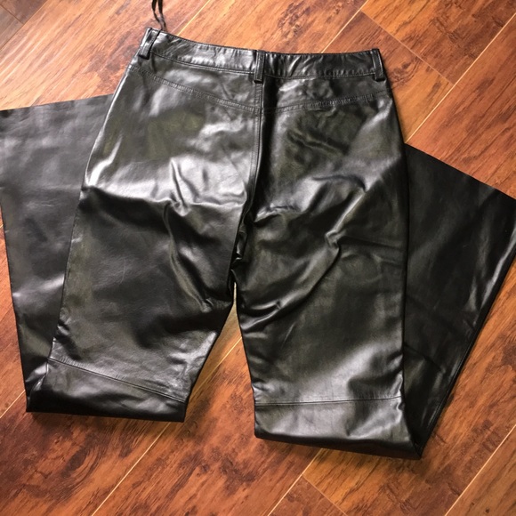 100% Leather jean cut pants size 8 - Picture 3 of 5