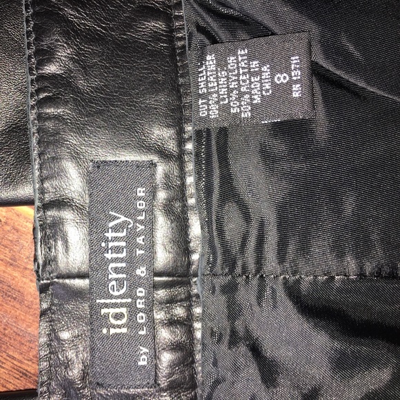 100% Leather jean cut pants size 8 - Picture 4 of 5