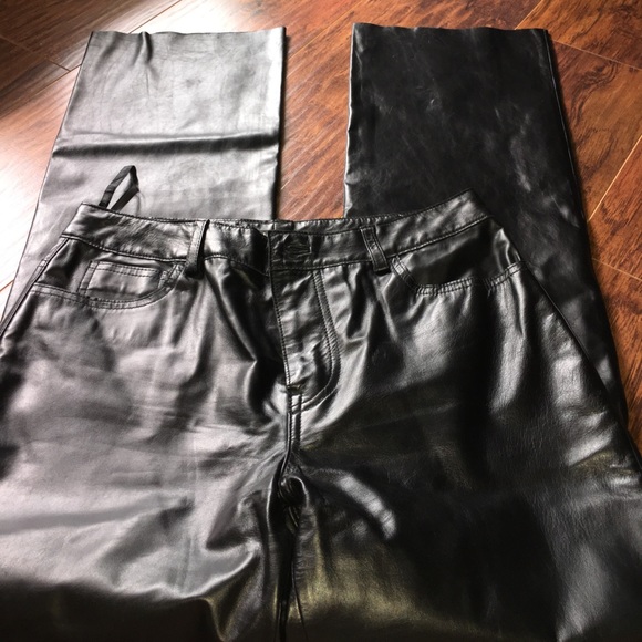 100% Leather jean cut pants size 8 - Picture 5 of 5