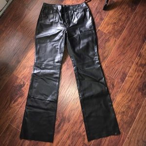 100% Leather jean cut pants size 8