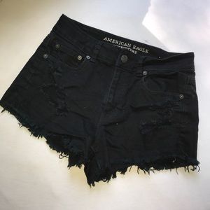 Black Ripped High Waisted Cut Off Shorts🌻