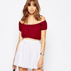 NWOT American Apparel polka dot chiffon skirt