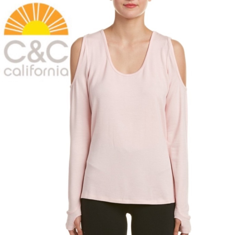 C&C California Cold Shoulder L/S Tee Pullover Top