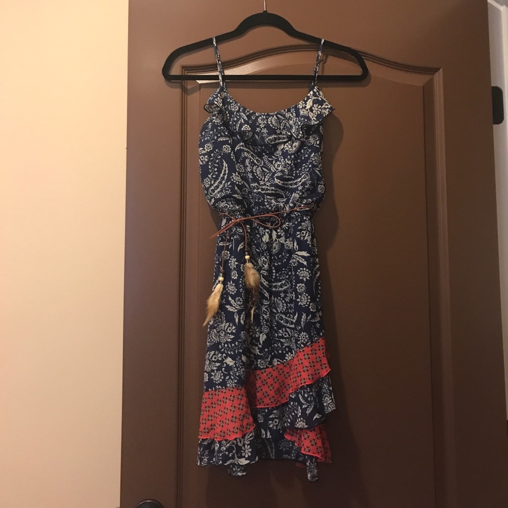 Spaghetti strap floral print dress