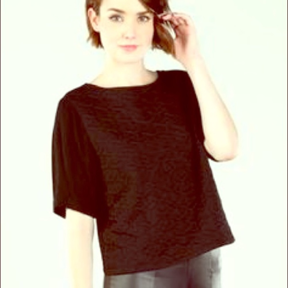 Francesca's Black Quilted Top