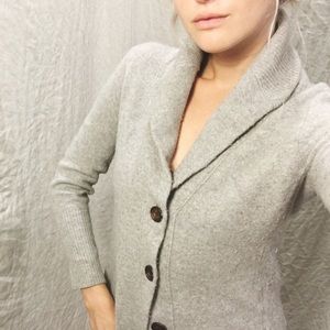 Eileen Fisher shawl collar cashmere cardigan