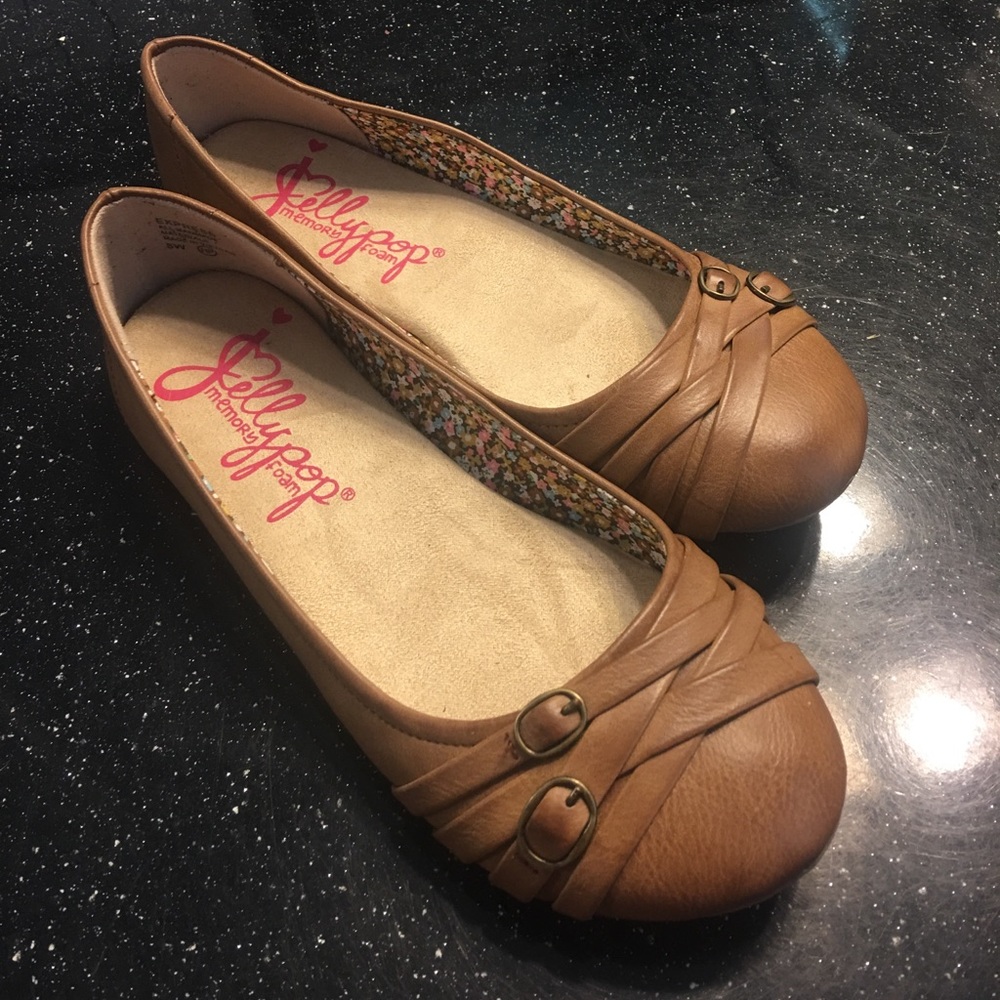 Jellypop memory foam brown flats!