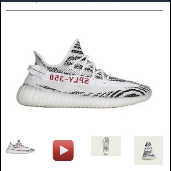 yeezy zebra left shoe Atmosphere 360