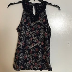 Lucky Brand Tank with crocheted detail