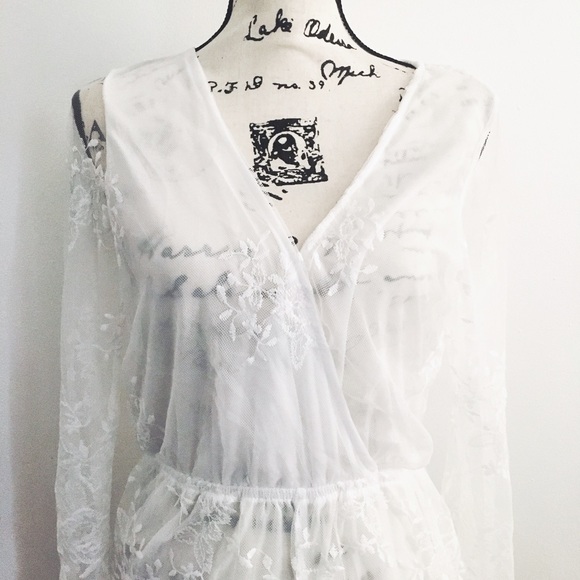 Host Pick! A sexy sheer white lace romper - Picture 5 of 8