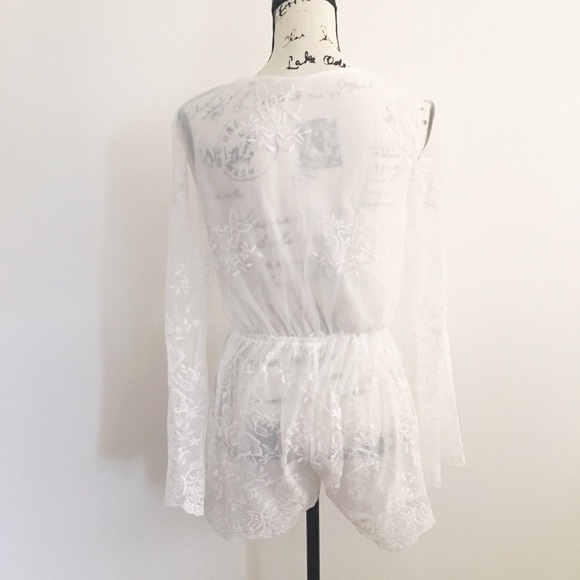 Host Pick! A sexy sheer white lace romper - Picture 7 of 8