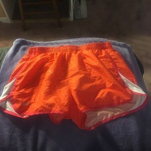 Orange athletic shorts