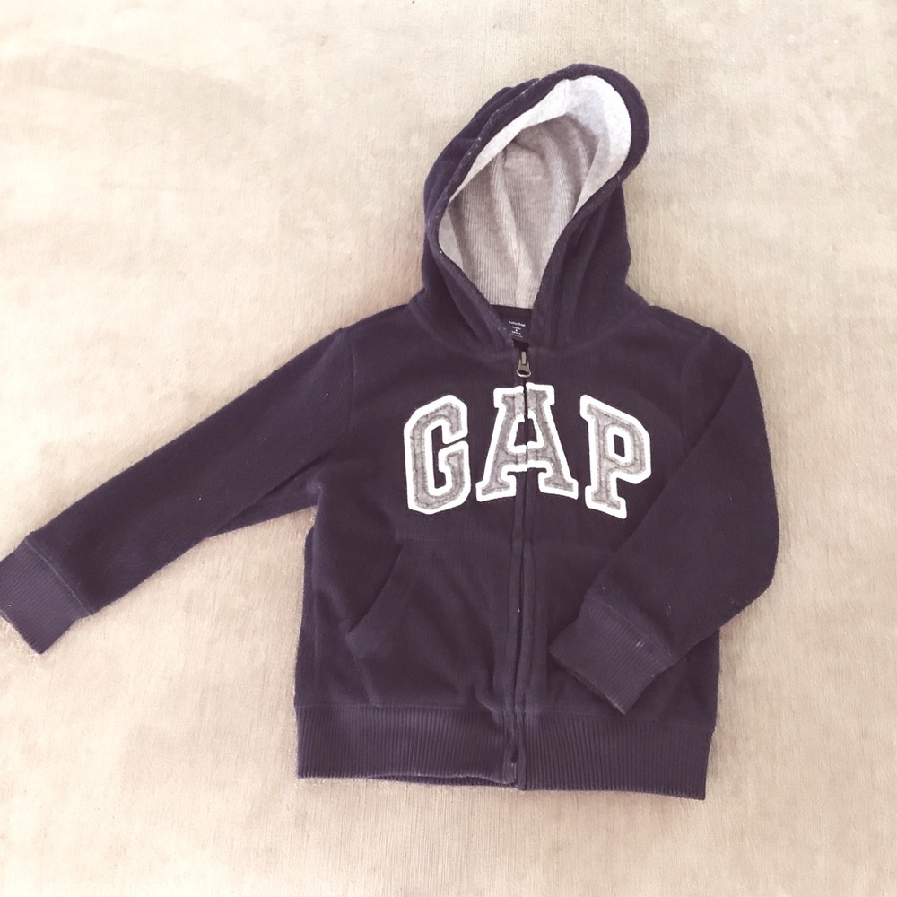 BOYS FLEECE GAP ZIP UP HOODIE