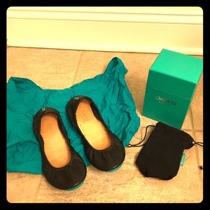 Tieks ballet flats in black.