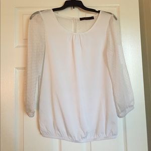 The Limited Sheer Back & Sleeve Blouse