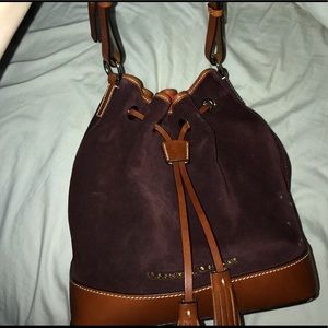 Barely used VELVET dooney and bourke bucket purse