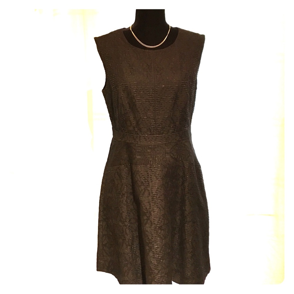 J Crew Black Jacquard dress, size 10