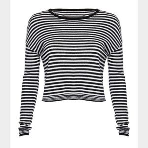 NWT Alice and Olivia Kai Striped Mini Sweater