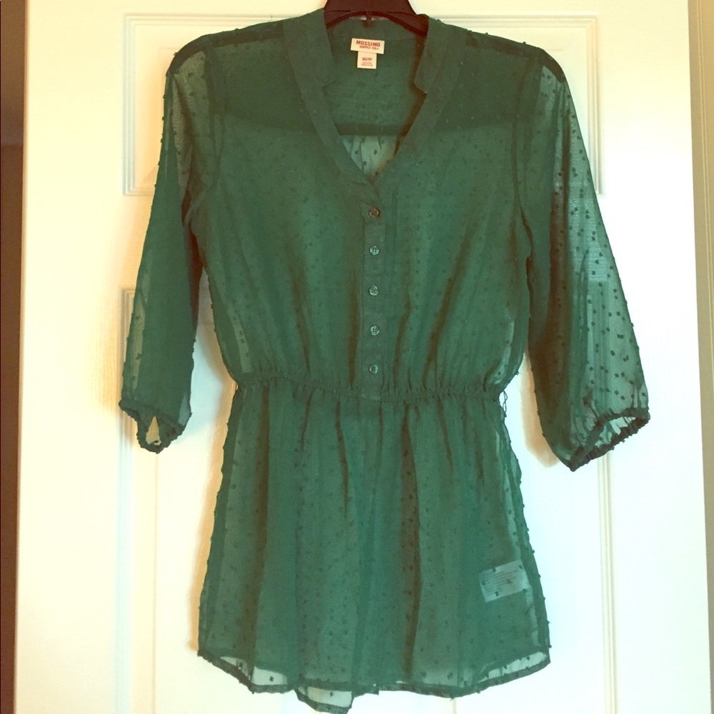 Mossimo Green Sheer Top