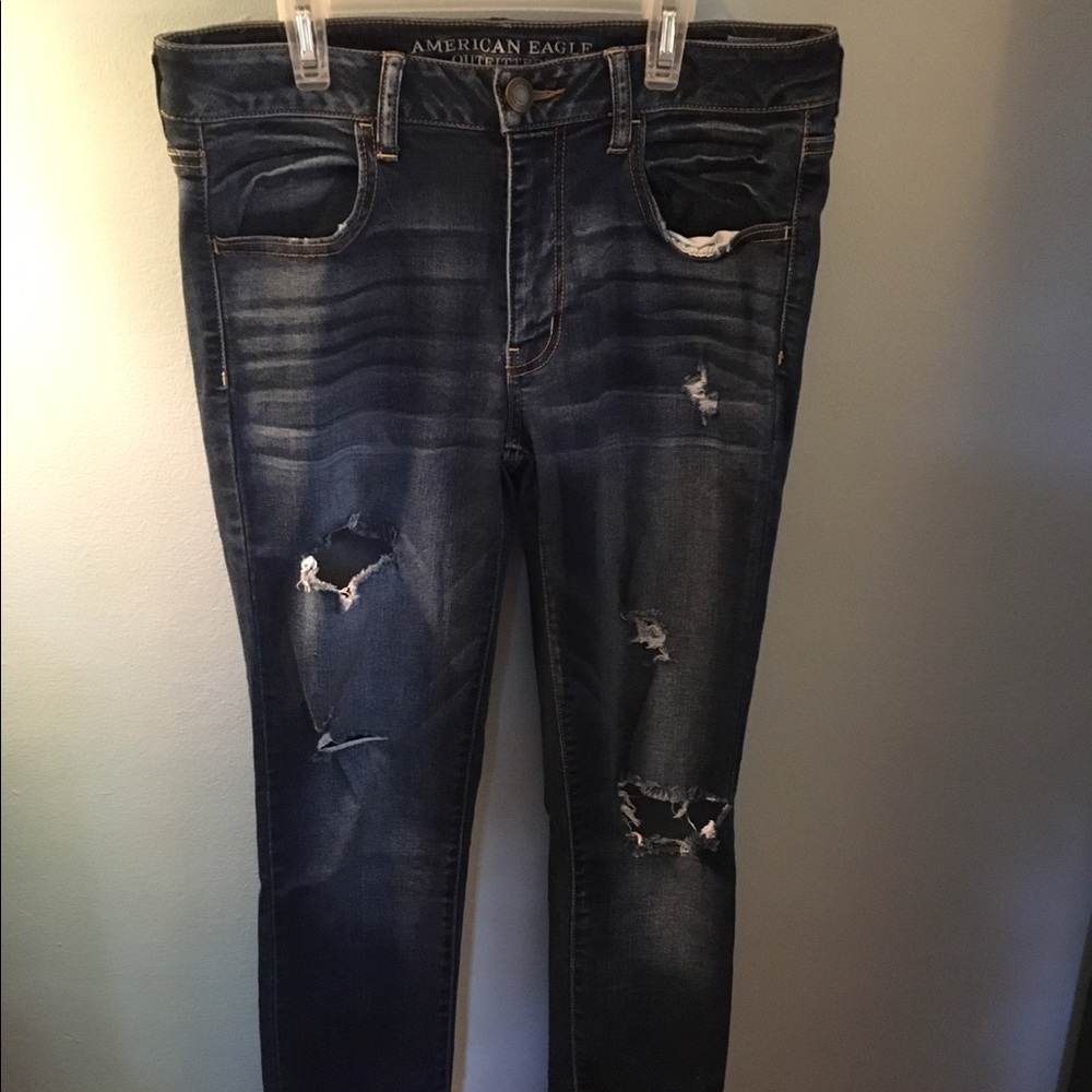 Distressed jeans