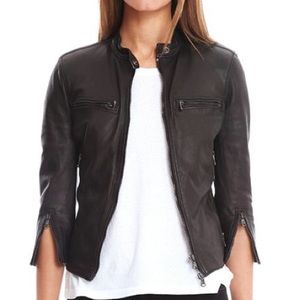 R13 cafe racer jacket leather worn twice only!