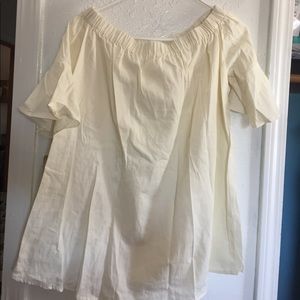 Cream off the shoulder blouse