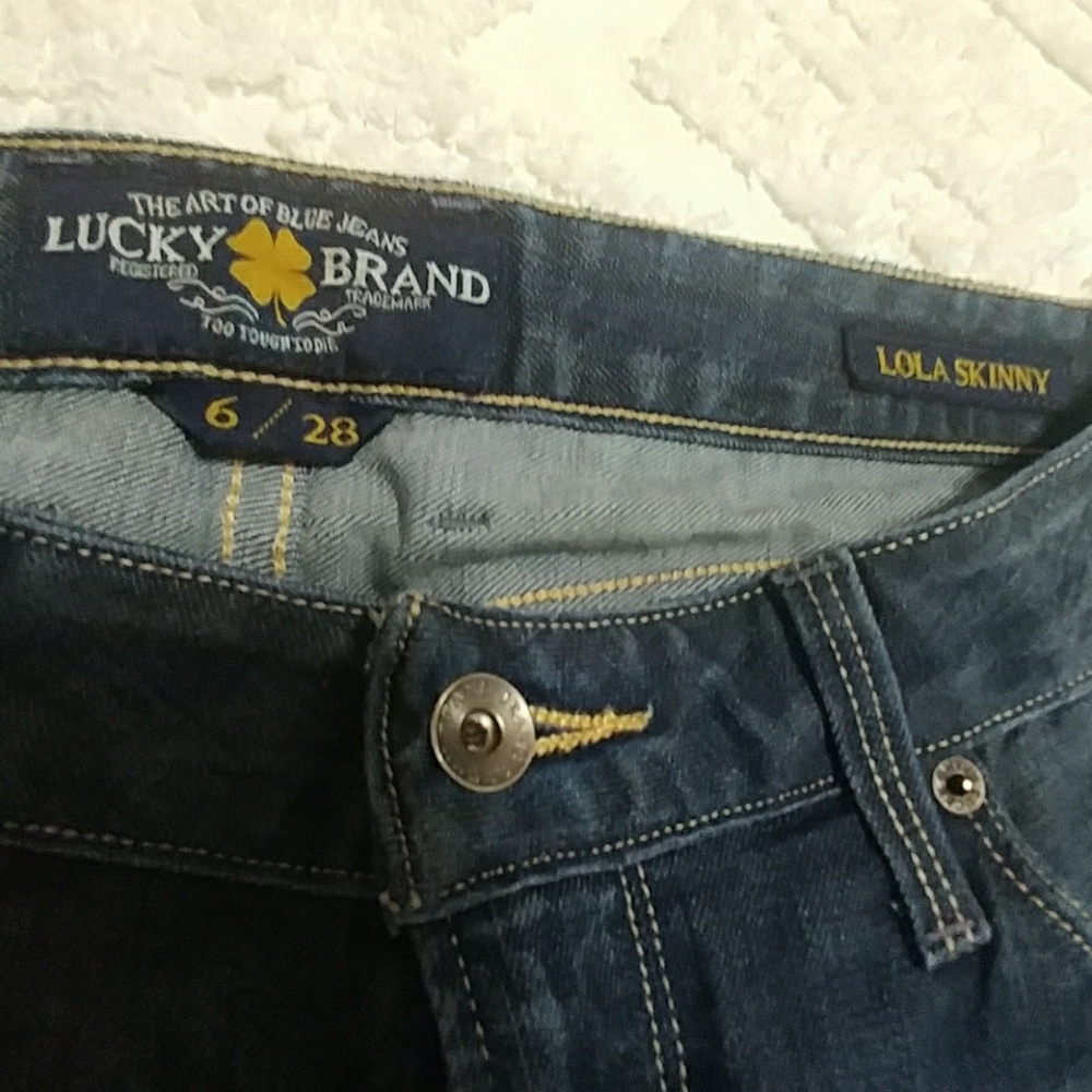 Lucky Brand Lola Skinny Jeans sz 6/28 - Picture 5 of 6