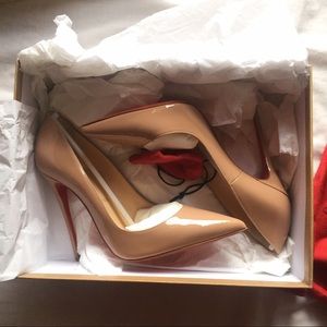 120 Nude Patent leather Christian Louboutin Heels