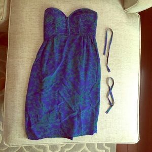 Anthropology strapless dress