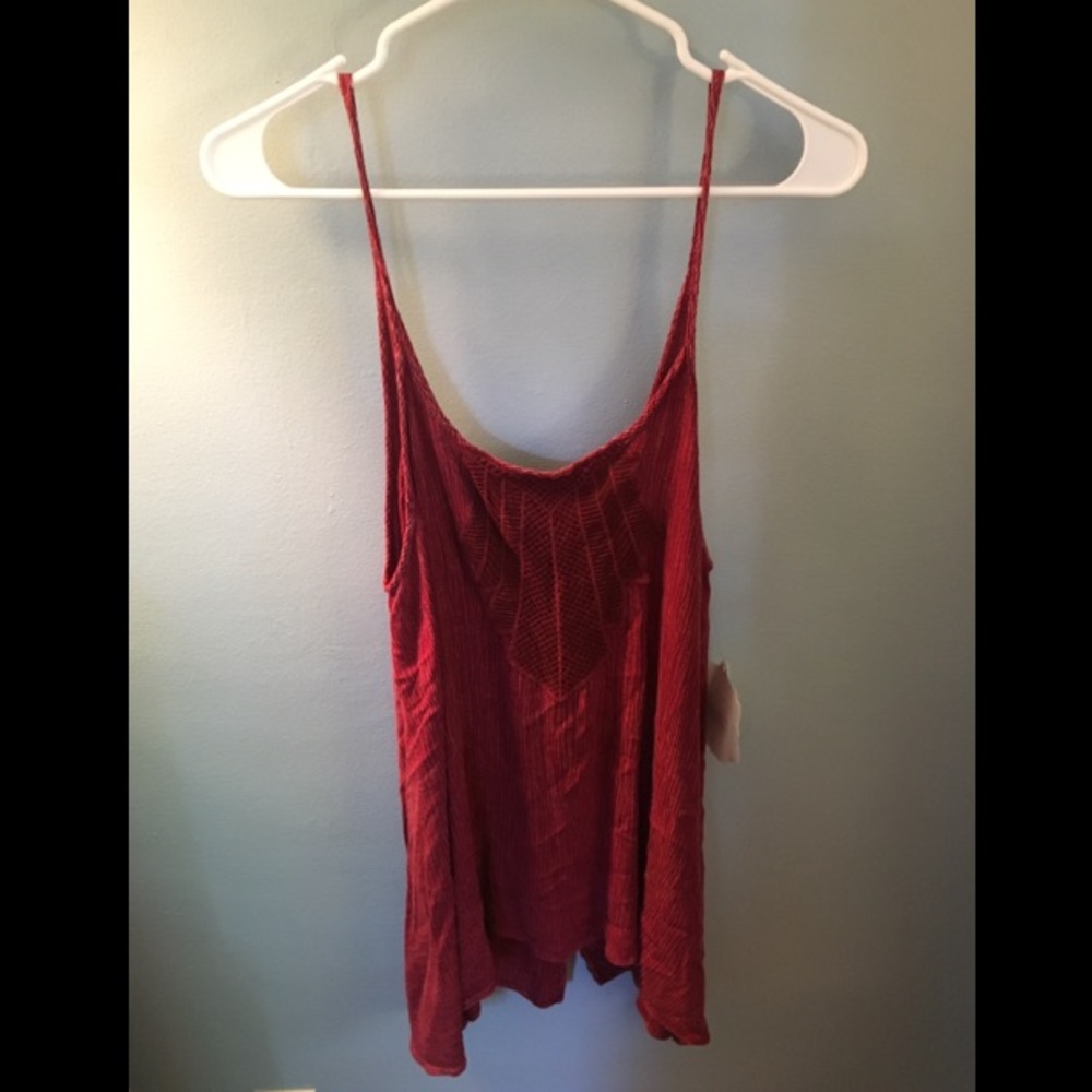 Slit open back tank top