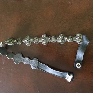 Anthropologie beaded elastic waist belt