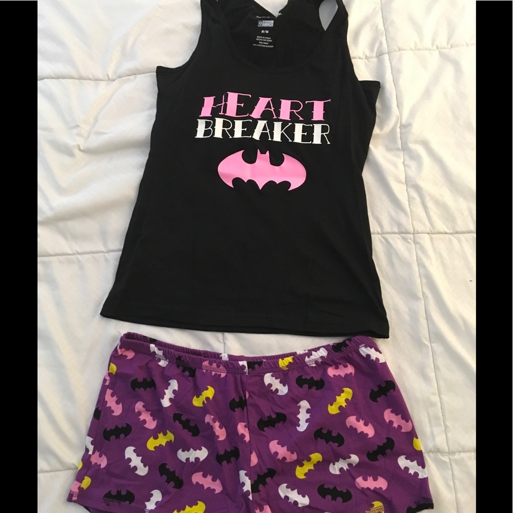 🌺BATGIRL Women Sleeveless Shorts Pajamas NWOT