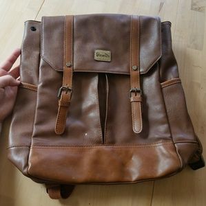 Faux-Leather Backpack