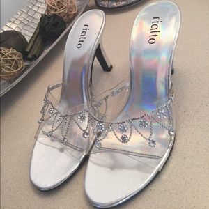 Rialto Silver Slip On Silver Heels