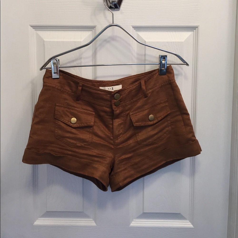Brown suede pants