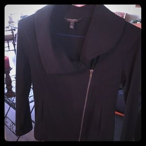 Black zipper asymmetrical jacket Banana Republic