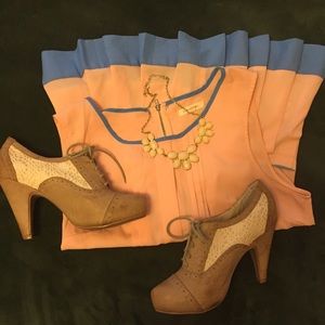 Light pink peplum top