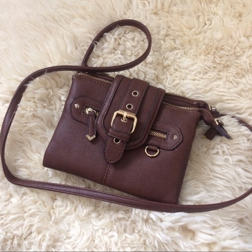 Faux Leather Crossbody Purse