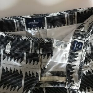 American Eagle B&W Midi Shorts