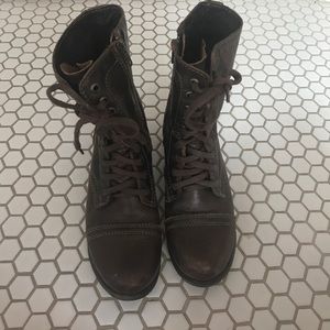 Steve Madden combat boots.