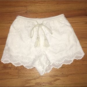 Urban outfitters white lace shorts tags on