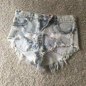 Denim High waisted shorts