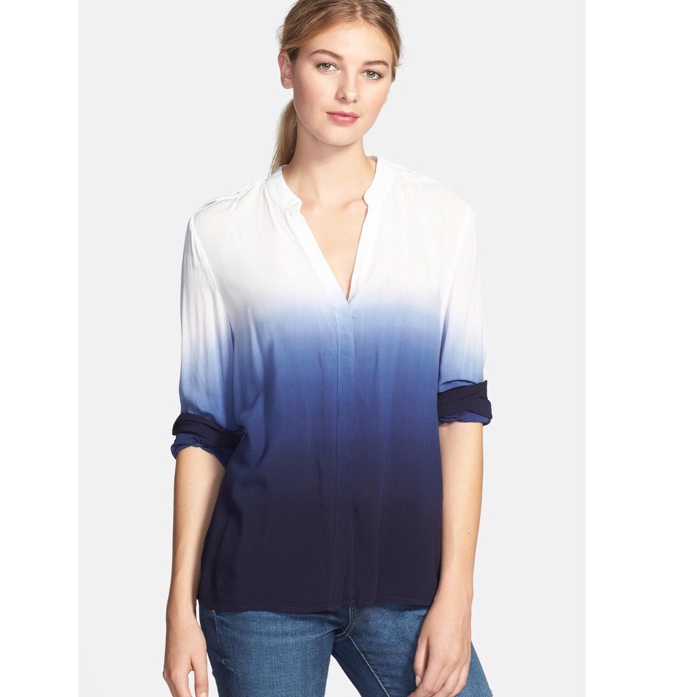 Dusty Blue Ombré Blouse