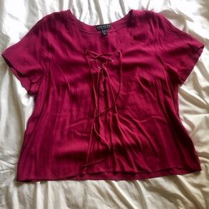 Forever 21 plus sized lace up top