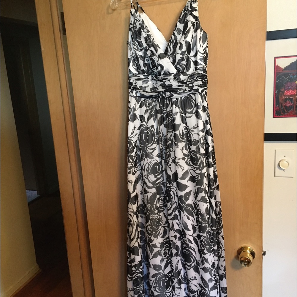 Black and white maxi dress