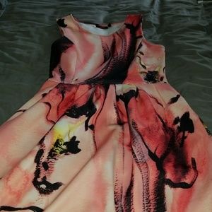 Floral watercolor dress