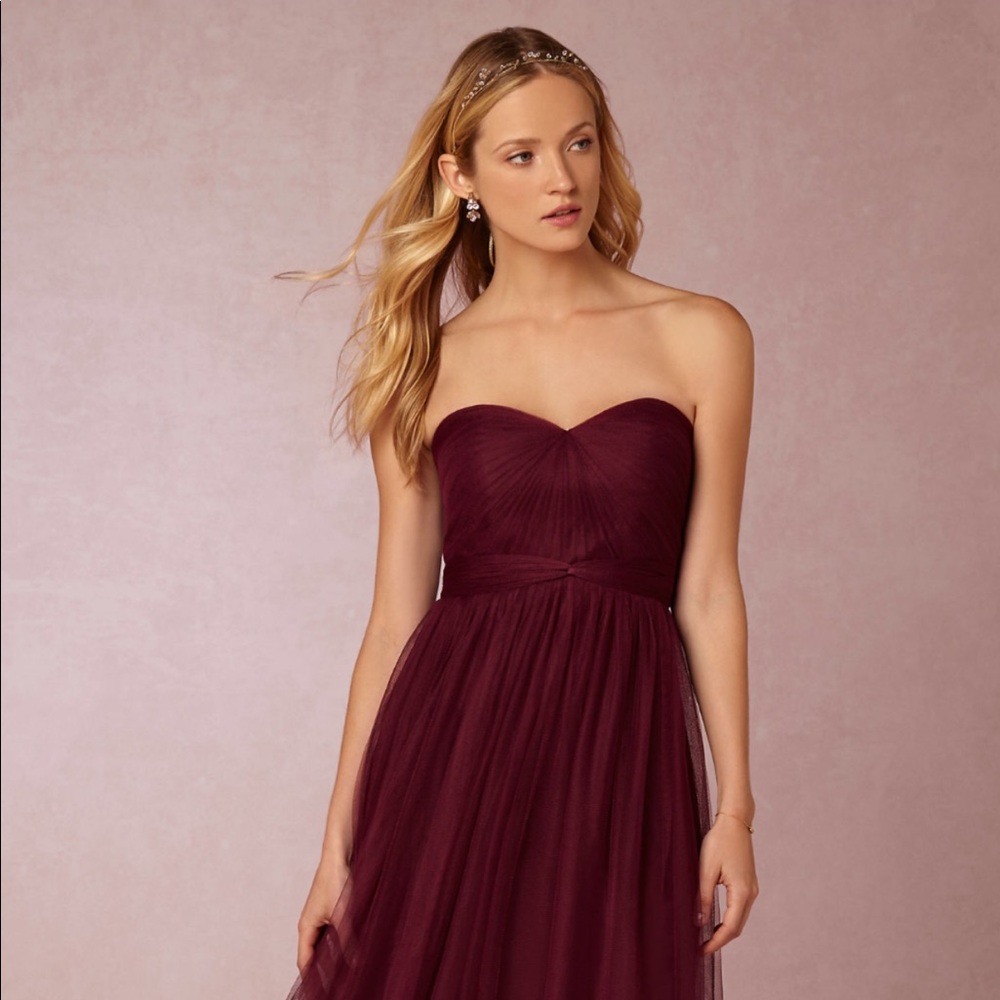 Jenny Yoo Anabelle Black Cherry Bridesmaid Dress