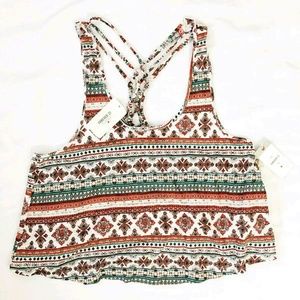 Nwt F21 Aztec racerback crop